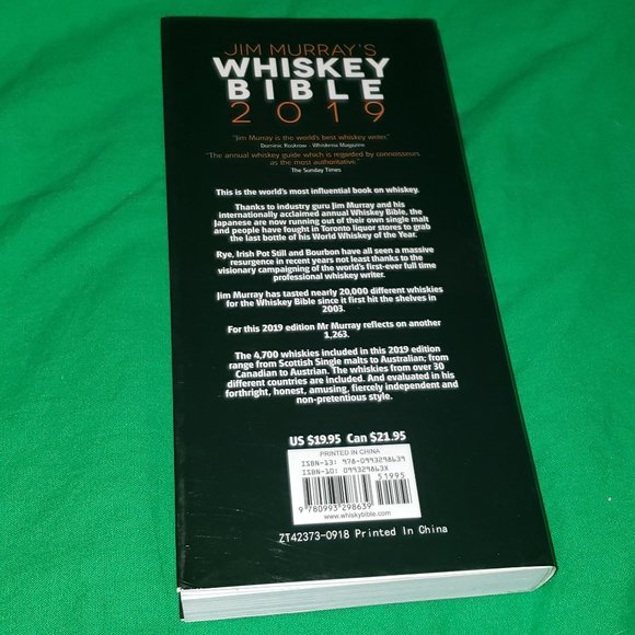 Jim Murray's Whiskey Bible 2019 Like New - Picture 2 of 2